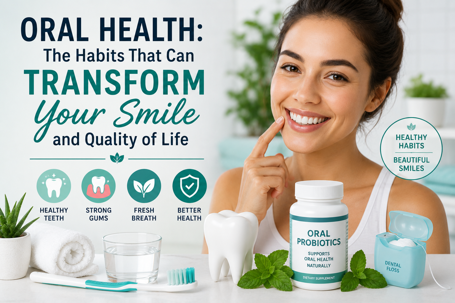 Person with a beautiful, healthy smile